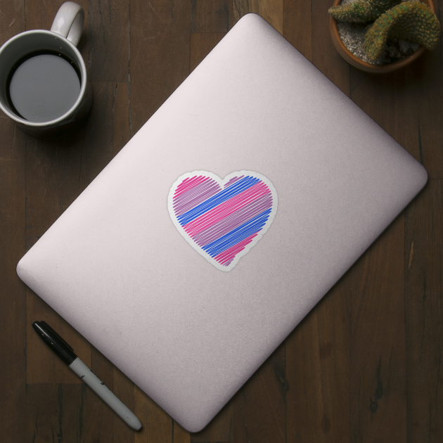 Bisexual flag heart by MarcyRangel